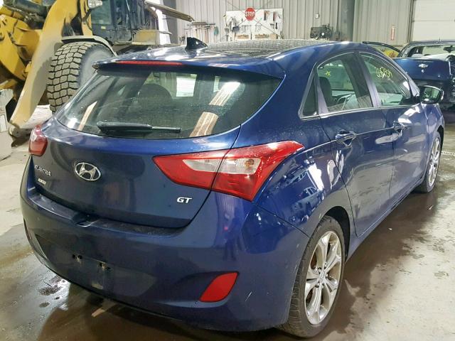 KMHD35LE4DU048866 - 2013 HYUNDAI ELANTRA GT BLUE photo 4