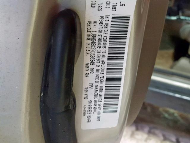 1J8HG48K37C520349 - 2007 JEEP COMMANDER GRAY photo 10