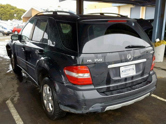 4JGBB86E27A206294 - 2007 MERCEDES-BENZ ML 350 BLACK photo 3