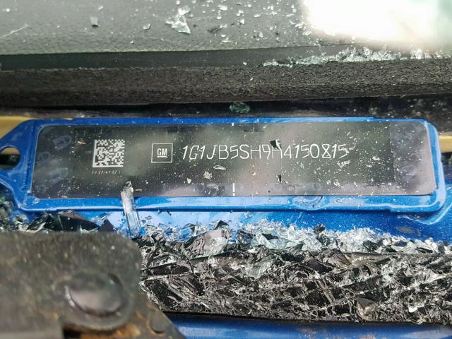 1G1JB5SH9H4150815 - 2017 CHEVROLET SONIC LS BLUE photo 10