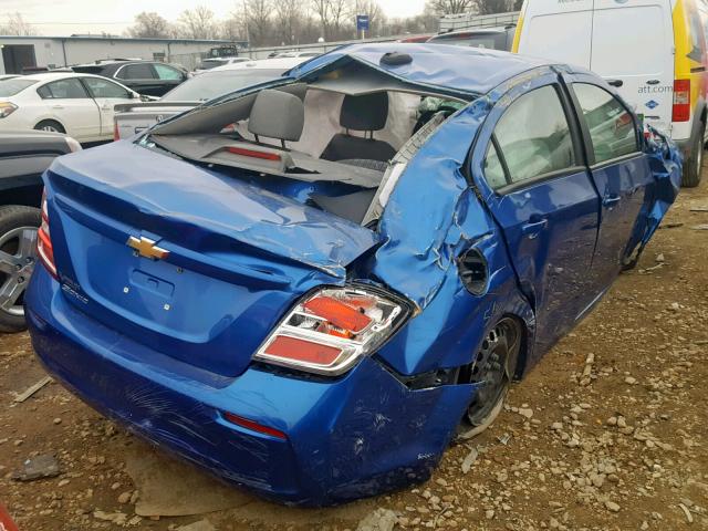 1G1JB5SH9H4150815 - 2017 CHEVROLET SONIC LS BLUE photo 4