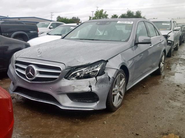 WDDHF5KB2EB071974 - 2014 MERCEDES-BENZ E 350 SILVER photo 2