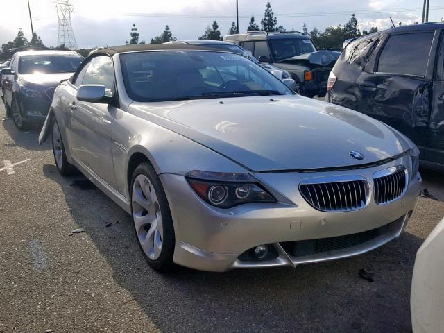 WBAEK13537CN83781 - 2007 BMW 650 I SILVER photo 1