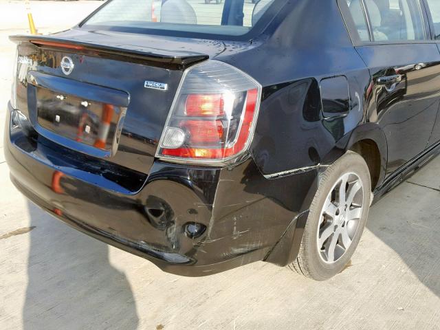 3N1AB6AP8CL699160 - 2012 NISSAN SENTRA 2.0 BLACK photo 9