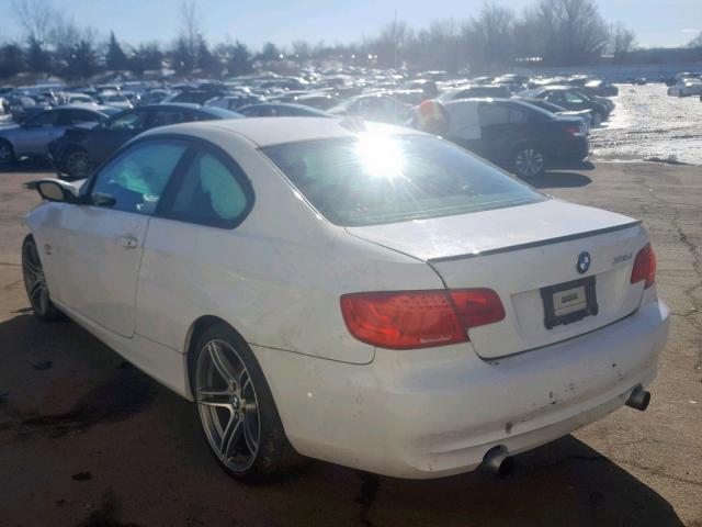 WBAKF9C58BE619824 - 2011 BMW 335 XI WHITE photo 3