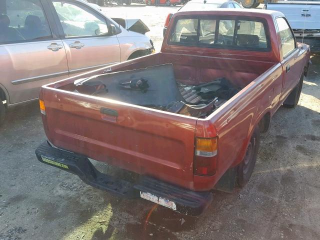 4TARN81AXNZ034816 - 1992 TOYOTA PICKUP 1/2 RED photo 4