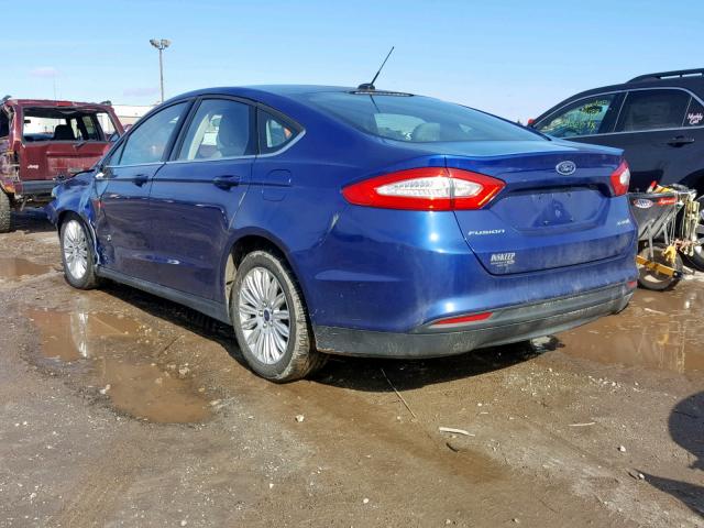 3FA6P0UU4ER266976 - 2014 FORD FUSION S H BLUE photo 3