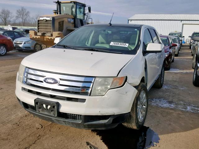 2FMDK48C78BB14410 - 2008 FORD EDGE SEL WHITE photo 2