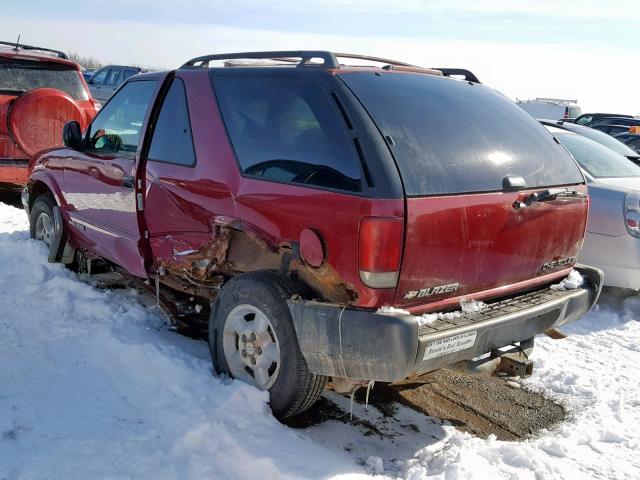 1GNCT18W5TK236890 - 1996 CHEVROLET BLAZER RED photo 3