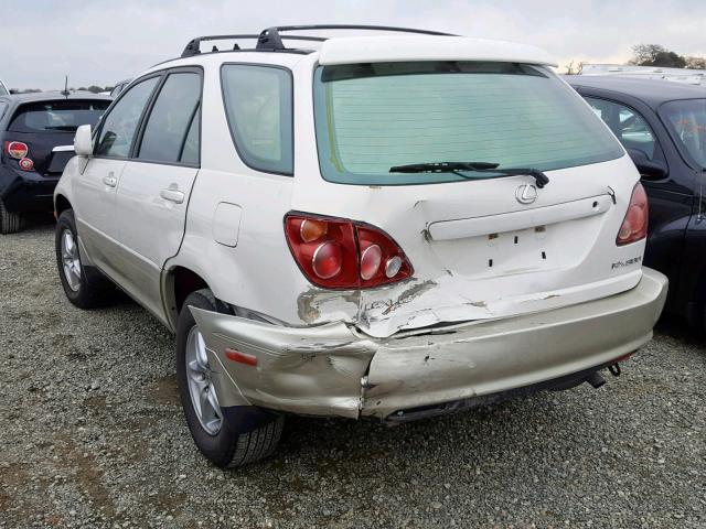 JT6HF10U1X0088231 - 1999 LEXUS RX 300 WHITE photo 3