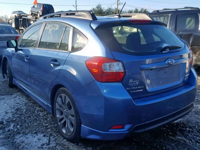 JF1GPAY64F8246400 - 2015 SUBARU IMPREZA SP BLUE photo 3