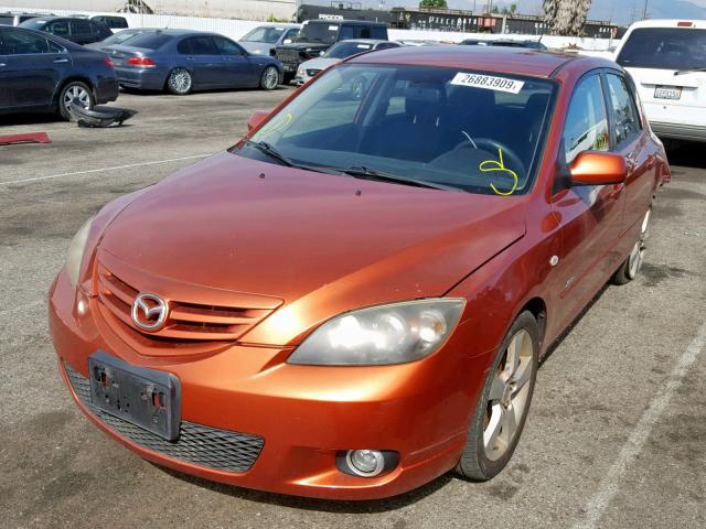 JM1BK143551249330 - 2005 MAZDA 3 HATCHBAC ORANGE photo 2