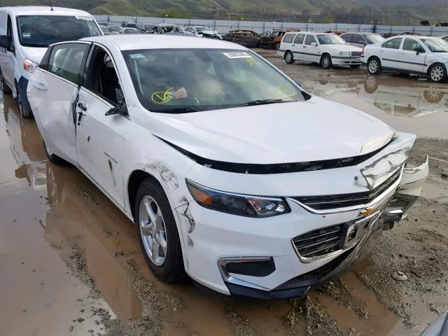 1G1ZB5ST2JF290027 - 2018 CHEVROLET MALIBU LS WHITE photo 1