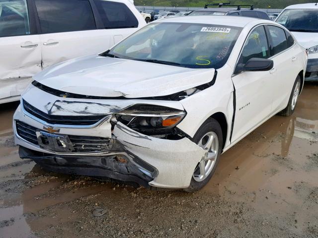 1G1ZB5ST2JF290027 - 2018 CHEVROLET MALIBU LS WHITE photo 2