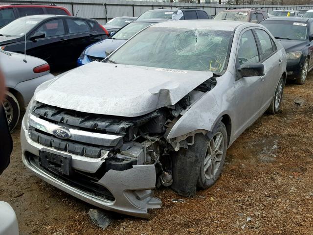 3FAHP0GA8AR388504 - 2010 FORD FUSION S SILVER photo 2