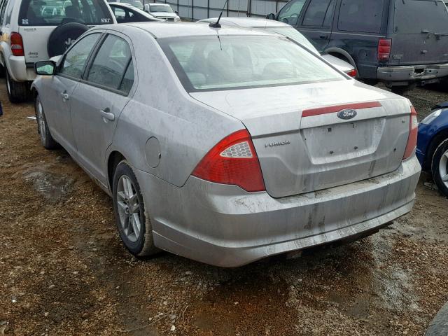 3FAHP0GA8AR388504 - 2010 FORD FUSION S SILVER photo 3