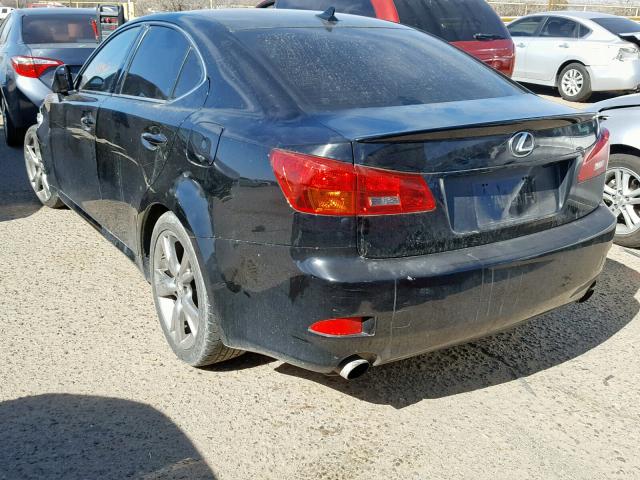 JTHBK262782066406 - 2008 LEXUS IS 250 BLACK photo 3