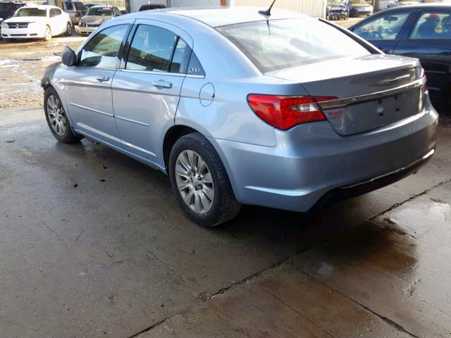 1C3CCBAB4CN194561 - 2012 CHRYSLER 200 LX BLUE photo 3