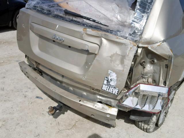 1J4NT4FBXAD602017 - 2010 JEEP COMPASS SP ოქროსფერი ფოტო 9