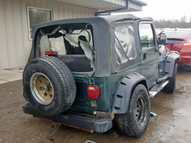 1J4FA29P0YP709608 - 2000 JEEP WRANGLER / GREEN photo 4