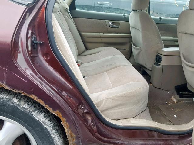 1FAFP55U71A115484 - 2001 FORD TAURUS SES BURGUNDY photo 6