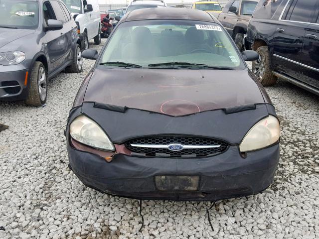 1FAFP55U71A115484 - 2001 FORD TAURUS SES BURGUNDY photo 9