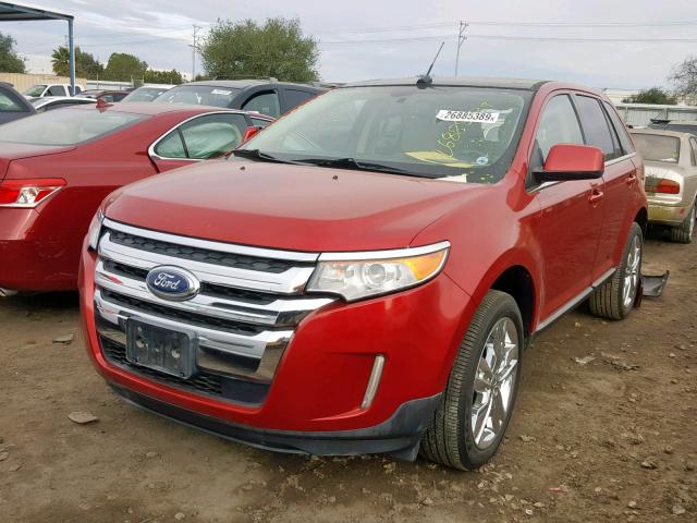 2FMDK3KC3BBA71162 - 2011 FORD EDGE LIMIT RED photo 2