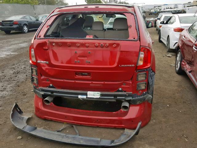 2FMDK3KC3BBA71162 - 2011 FORD EDGE LIMIT RED photo 9