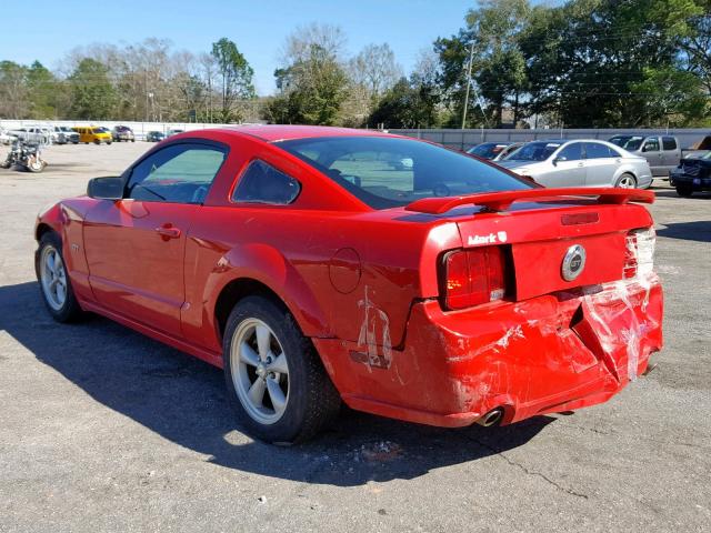 1ZVHT82H975367467 - 2007 FORD MUSTANG GT RED photo 3