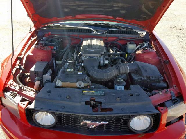 1ZVHT82H975367467 - 2007 FORD MUSTANG GT RED photo 7