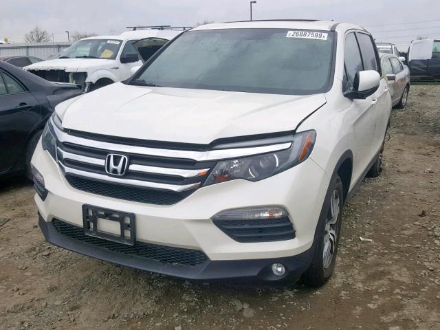 5FNYF6H79HB031122 - 2017 HONDA PILOT EXLN WHITE photo 2