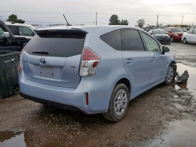 JTDZN3EU0GJ042839 - 2016 TOYOTA PRIUS V BLUE photo 4