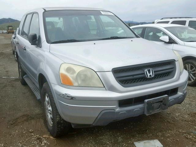 2HKYF18175H553792 - 2005 HONDA PILOT LX SILVER photo 1