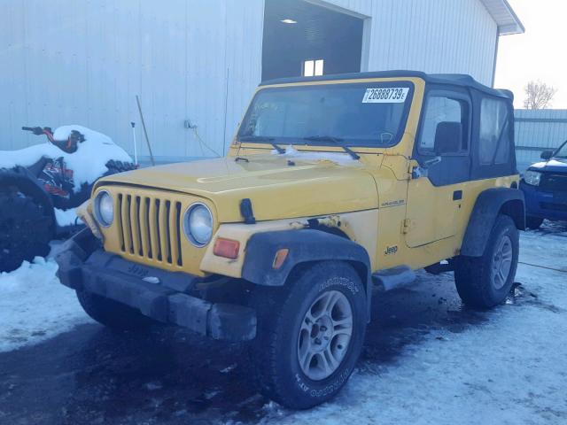 1J4FA29P7YP793233 - 2000 JEEP WRANGLER / YELLOW photo 2