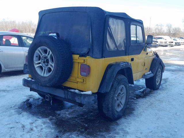 1J4FA29P7YP793233 - 2000 JEEP WRANGLER / YELLOW photo 4