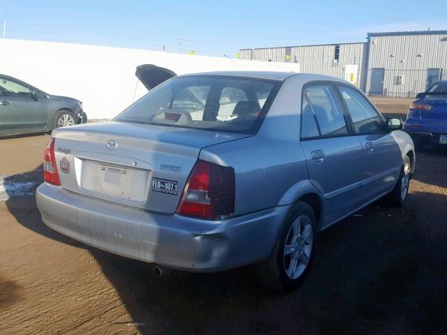 JM1BJ226831139973 - 2003 MAZDA PROTEGE DX GRAY photo 4