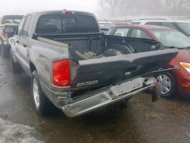 1D7HE48P17S264863 - 2007 DODGE DAKOTA QUA GRAY photo 3