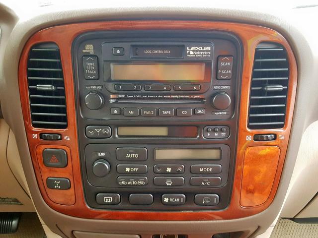 JT6HT00W6Y0123206 - 2000 LEXUS LX 470 CREAM photo 9