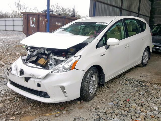 JTDZN3EU2C3017407 - 2012 TOYOTA PRIUS V WHITE photo 2