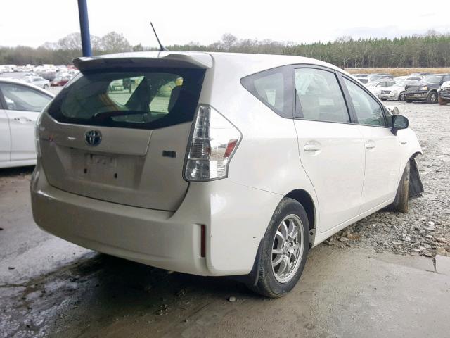 JTDZN3EU2C3017407 - 2012 TOYOTA PRIUS V WHITE photo 4