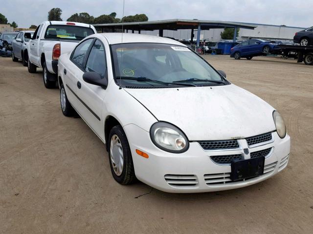 1B3ES26C13D230433 - 2003 DODGE NEON SE WHITE photo 1