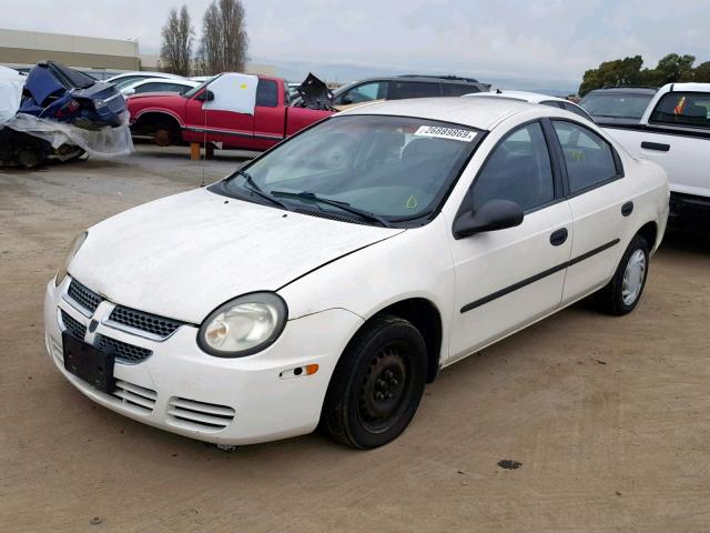 1B3ES26C13D230433 - 2003 DODGE NEON SE WHITE photo 2