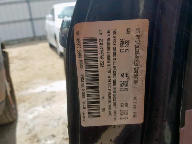 2D4FV47V87H617580 - 2007 DODGE MAGNUM SXT BLACK photo 10