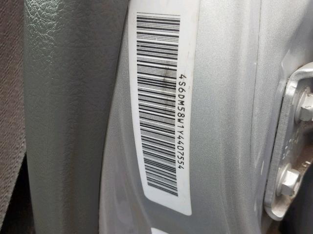 4S6DM58W1Y4407554 - 2000 HONDA PASSPORT E 银色 照片 10