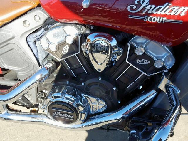 56KMSA008F3104397 - 2015 INDIAN MOTORCYCLE CO. SCOUT ABS RED photo 7