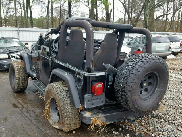 1J4FA49S95P326617 - 2005 JEEP WRANGLER / BLACK photo 3