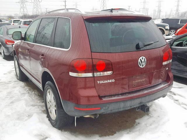 WVGBE77L48D050368 - 2008 VOLKSWAGEN TOUAREG 2 RED photo 3