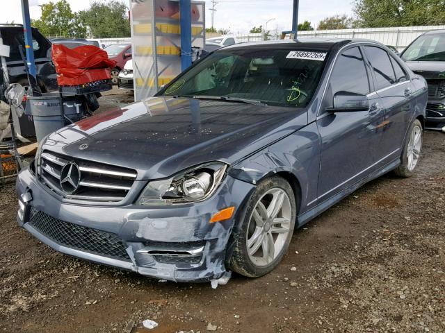 WDDGF4HB3ER315457 - 2014 MERCEDES-BENZ C 250 GRAY photo 2