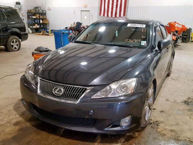 JTHBK262795106919 - 2009 LEXUS IS 250 CHARCOAL photo 2