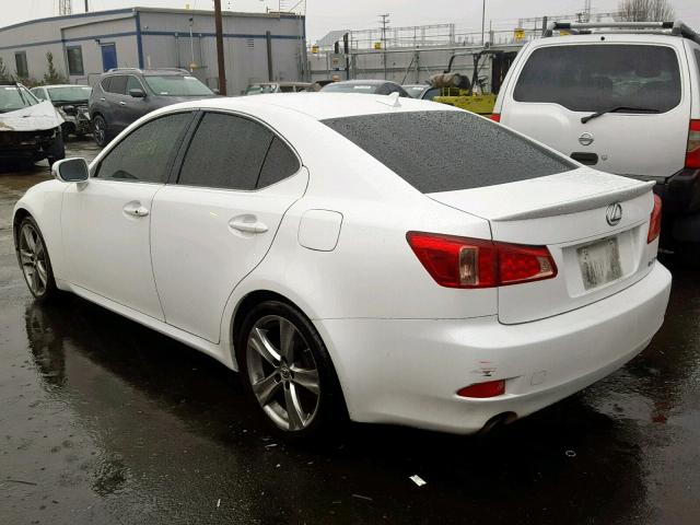 JTHBF5C28D5193071 - 2013 LEXUS IS 250 WHITE photo 3